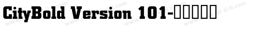 CityBold Version 101字体转换